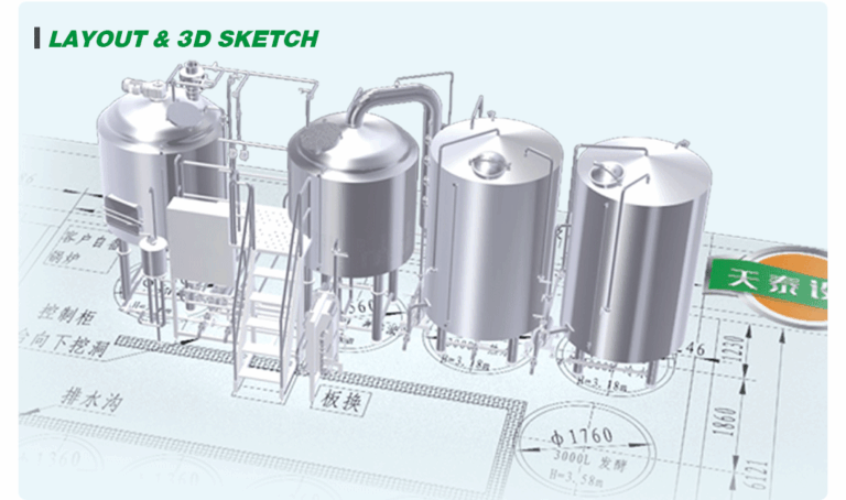 04 tiantai 2-vessel brewhouse layout